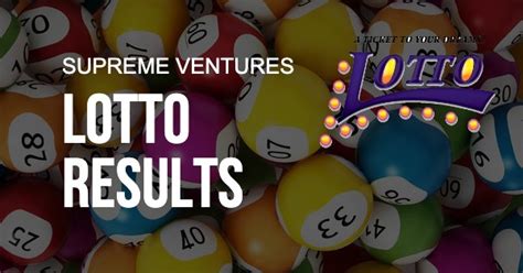 game results supreme ventures|Search Supreme Ventures Past Winning Numbers .